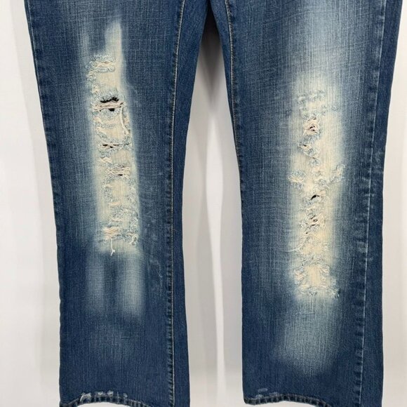 Stetson Womens Classic Bootcut Jeans No.816 Size 14 Long Distressed Denim - Picture 10 of 16